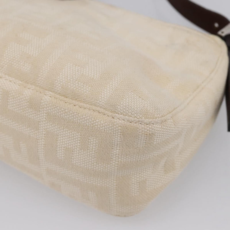 Fendi Baguette Pochette Zucca Canvas Neutral Bag