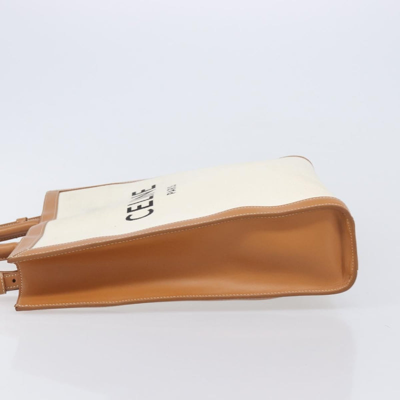 Celine Vertical Cabas Canvas With Leather Beige Bag