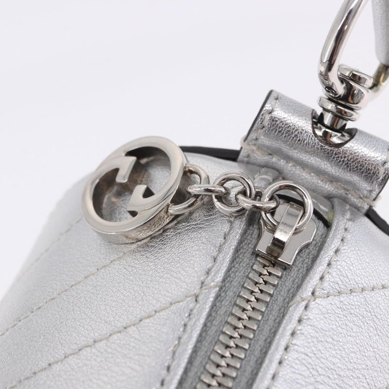 Gucci Blondie Diagonal Quilted Leather Silver Bag