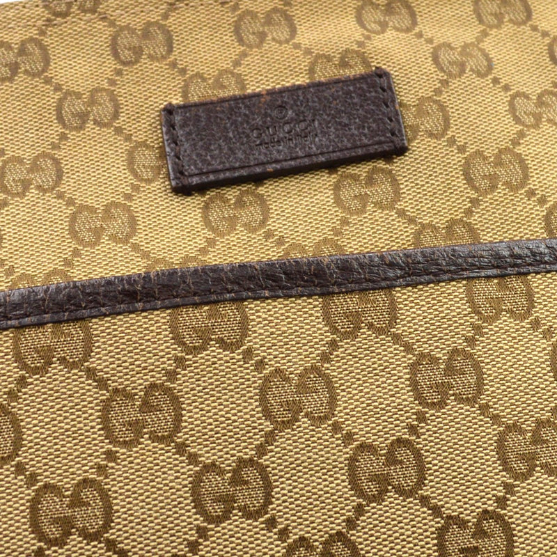 Gucci Web Zip Gg Canvas Beige Bag