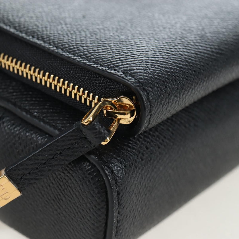 Christian Dior Caro Double Leather Black Bag