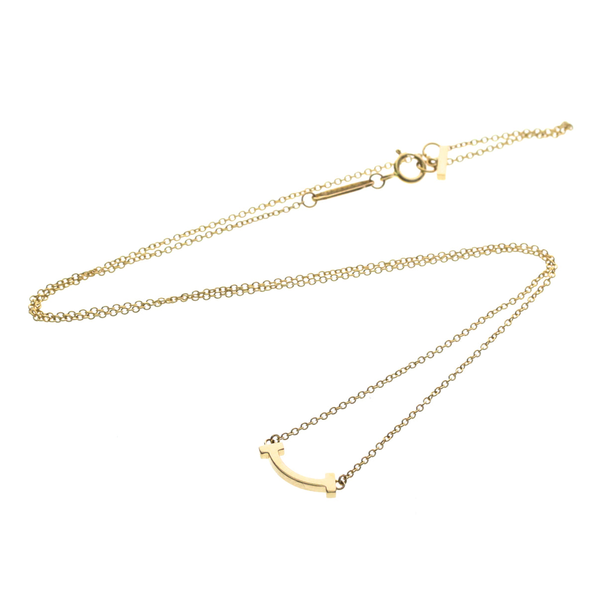 Tiffany & Co. T Smile Pendant 18k Rose Gold Pink_gold Bijoux