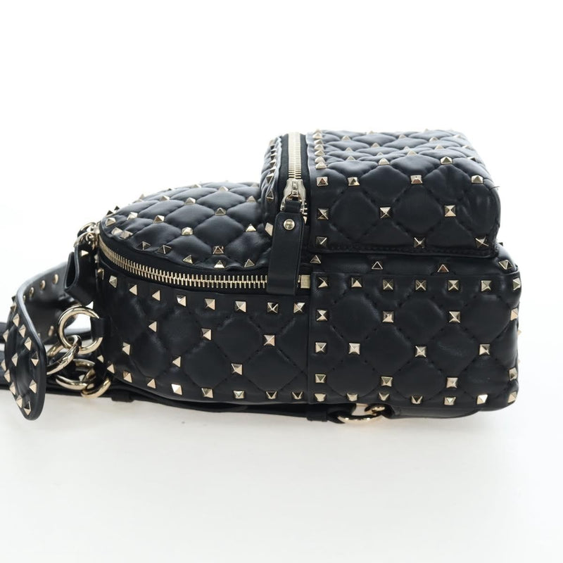 Valentino Garavani Rockstud Spike Quilted Leather Black Bag