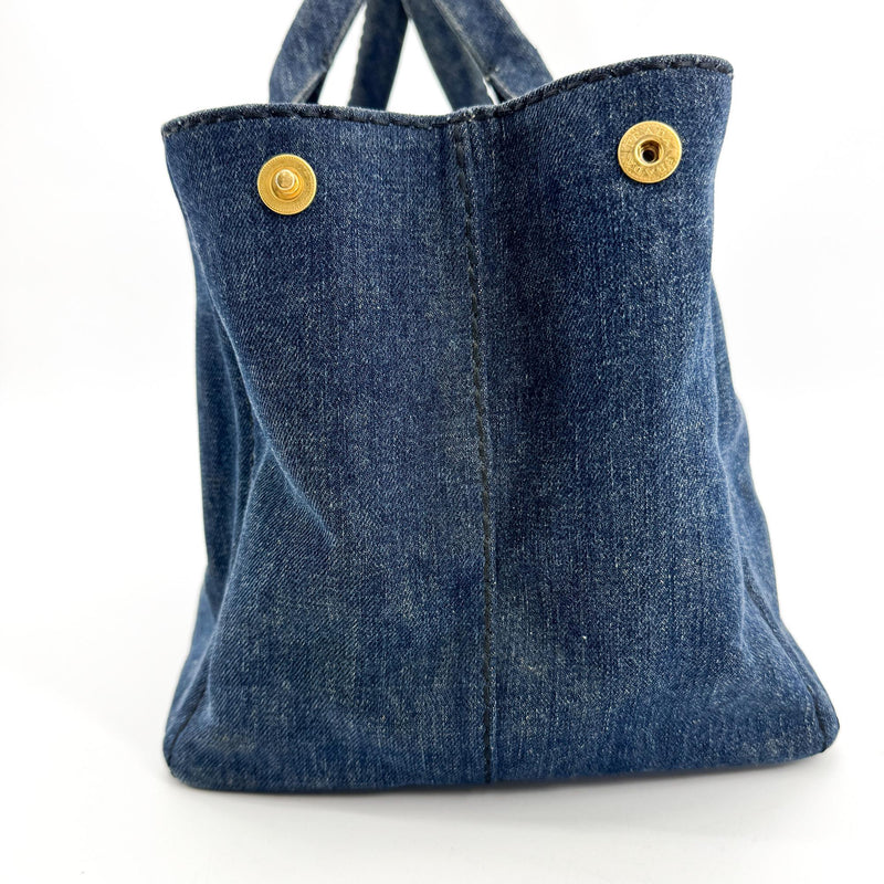Prada Canapa Denim Blue Denim_jeans Bag
