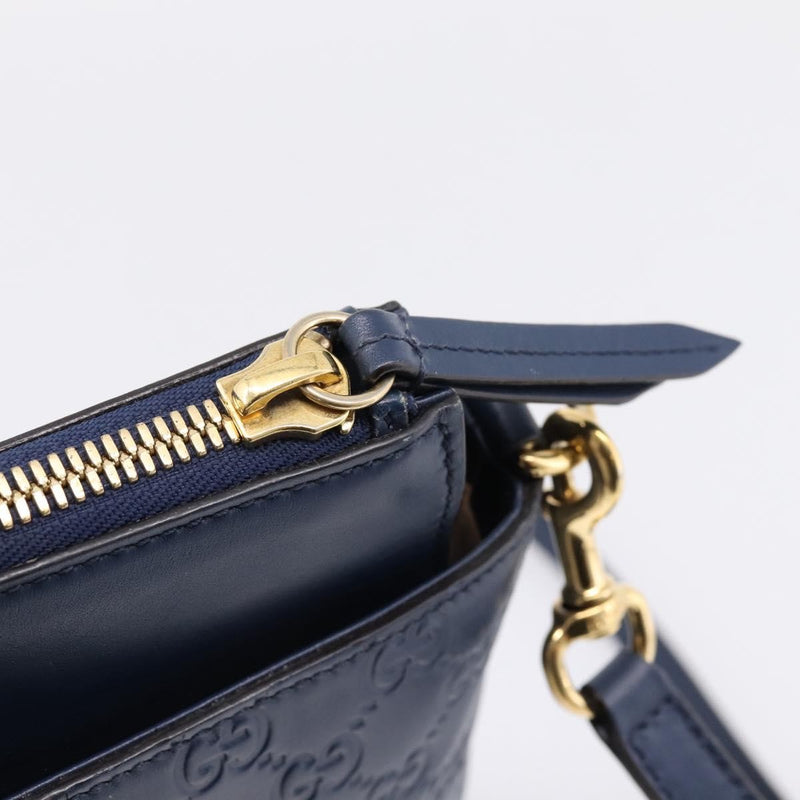 Gucci Linea A Convertible Guccissima Leather Navy Bag