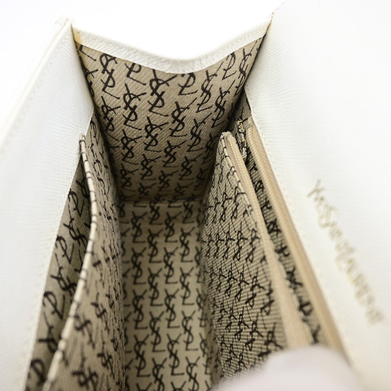 Saint Laurent Vintage Shoulder Bag Leather White