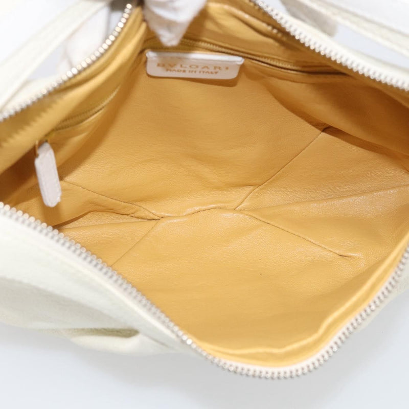 Bvlgari Shoulder Leather White Bag