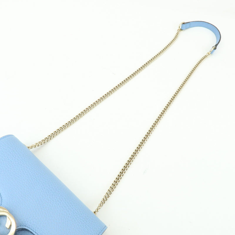 Gucci Interlocking Leather Blue Bag