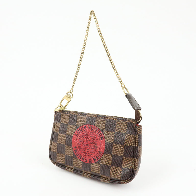 Louis Vuitton Pochette Accessoires Limited Edition Damier Brown Canvas Bag