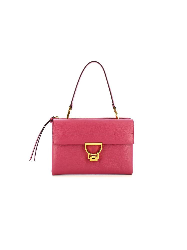Coccinelle Arlettis Crossbody Bag — Pink Cow Leather