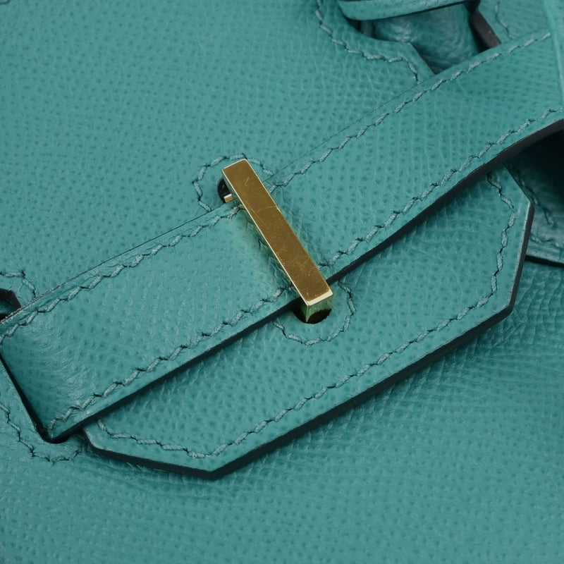Hermes Birkin Green Epsom With Gold Hardware Leather Bag