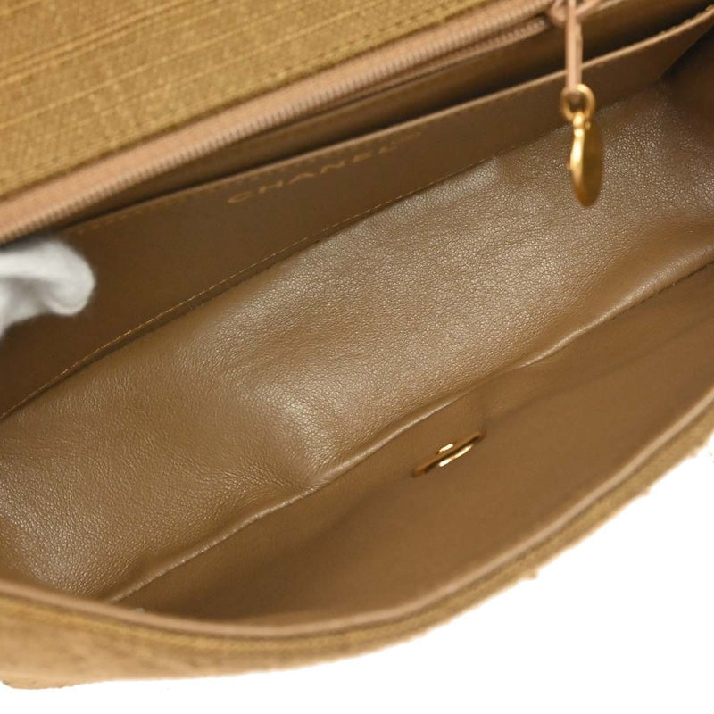 Chanel Vintage Diana Flap Quilted Canvas Brown Bag