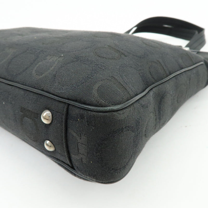 Salvatore Ferragamo Gancini Tote Canvas Black