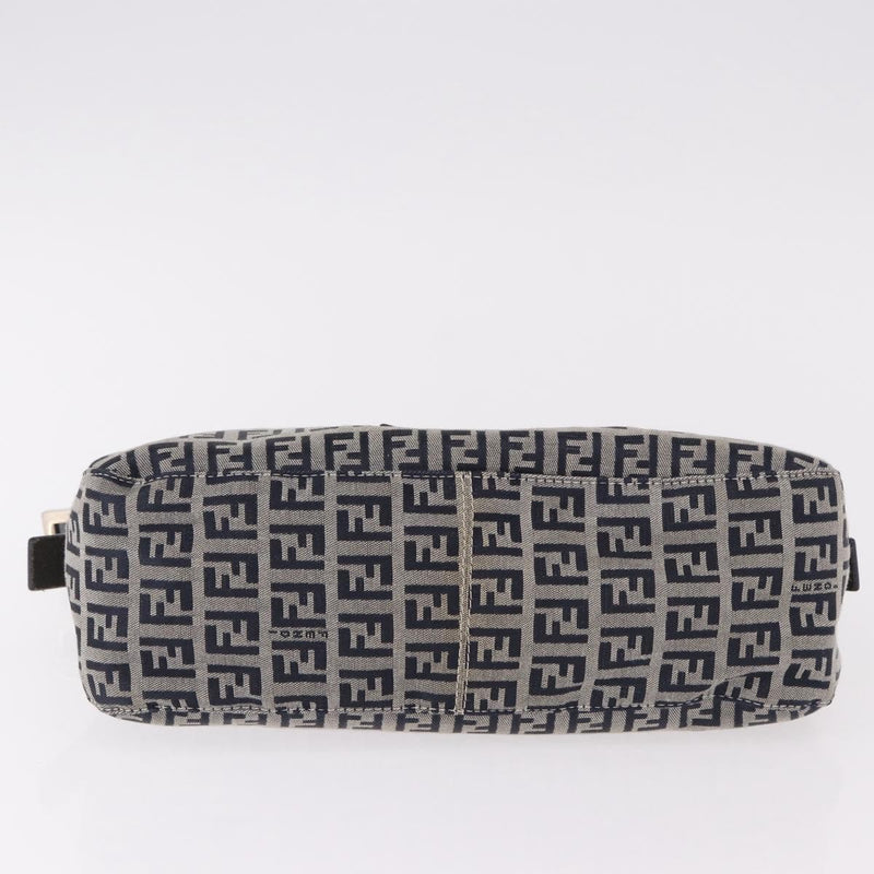Fendi Baguette Zucchino Canvas Navy Bag