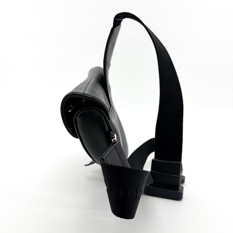 Christian Dior Saddle Leather Black Calfskin Bag