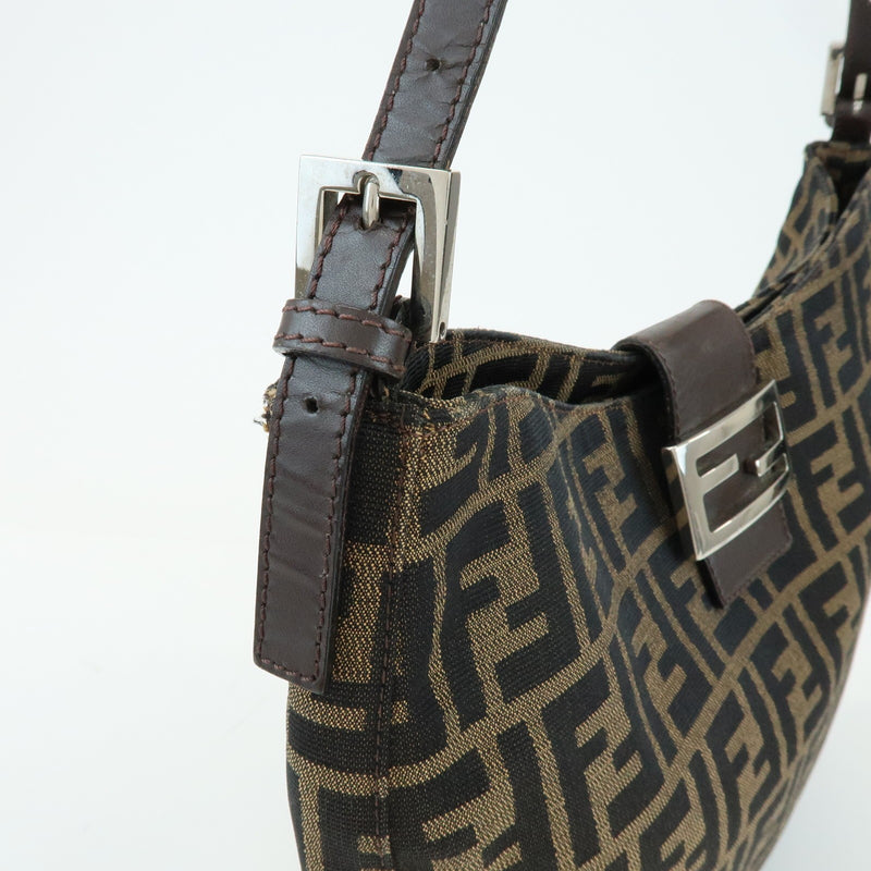 Fendi Flap Hobo Zucca Canvas Brown