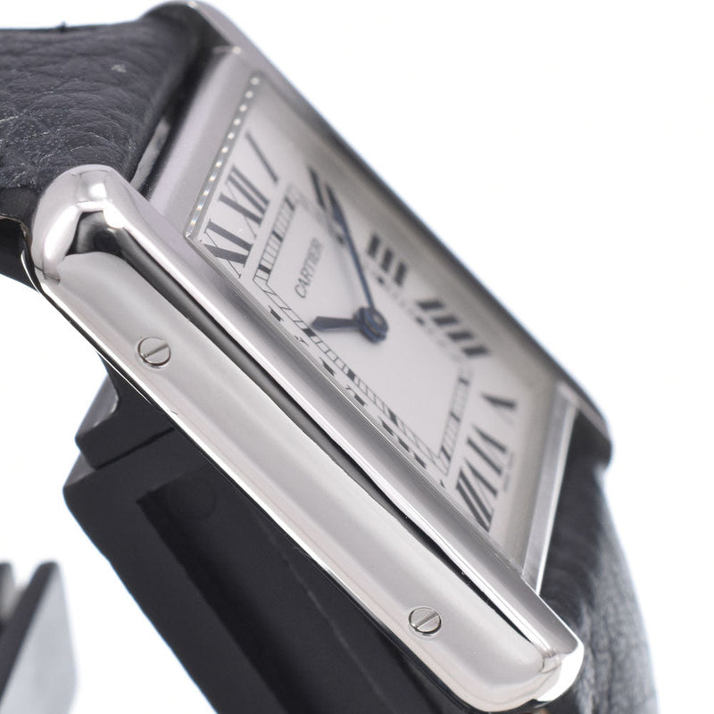 Cartier Tank Solo Quartz Stainless Steel And Leather Watches