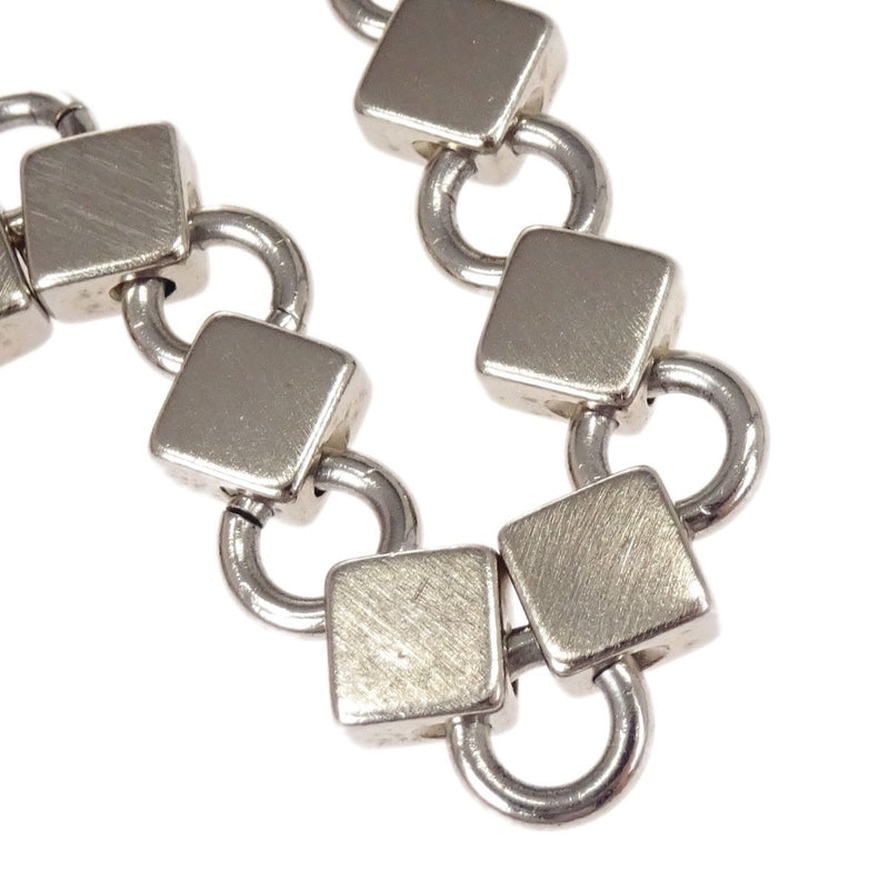 Chanel Logo Charm Chain Belt Metal Silver Silver_plated