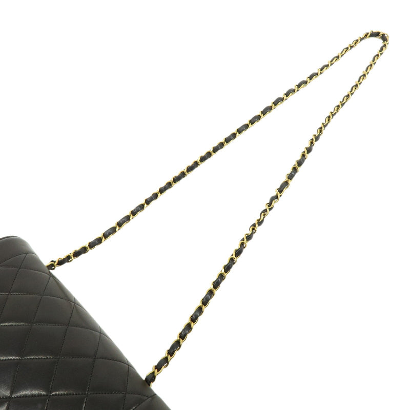 Chanel Vintage Diana Flap Quilted Lambskin Black Leather Bag