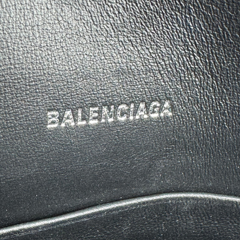Balenciaga Hourglass Chain Leather Black Bag