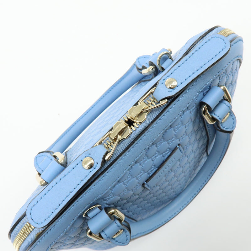 Gucci Convertible Dome Satchel Microguccissima Leather Blue