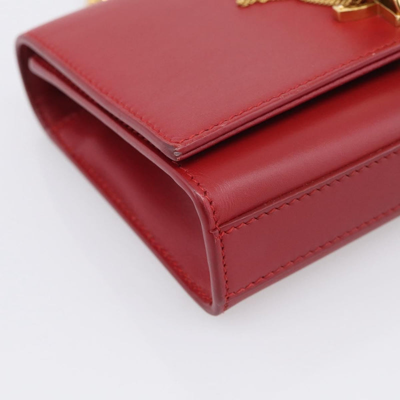 Saint Laurent Classic Monogram Leather Red Bag