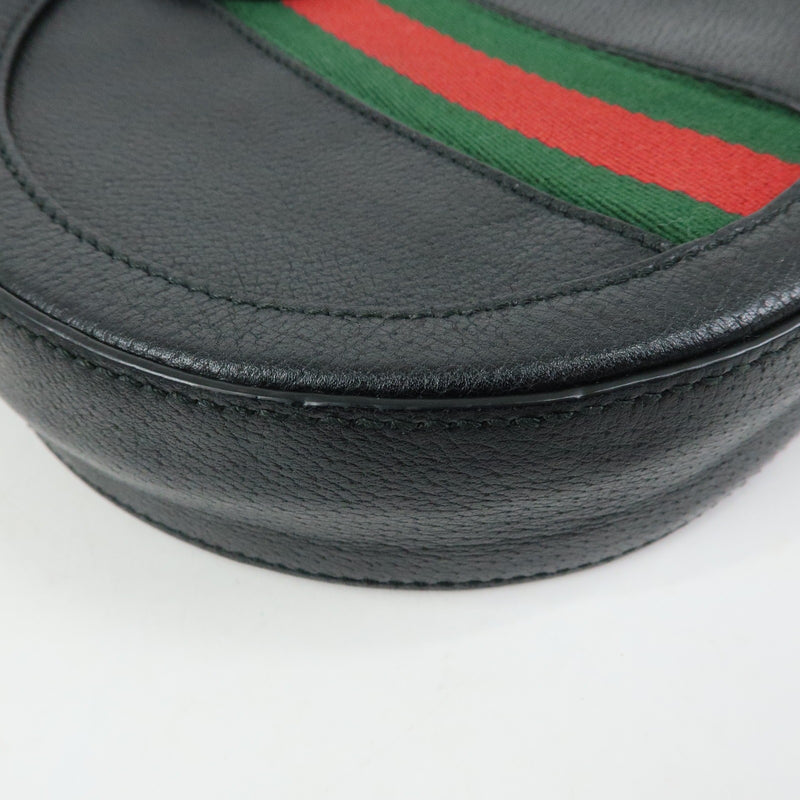 Gucci Ophidia Round Leather Black Bag