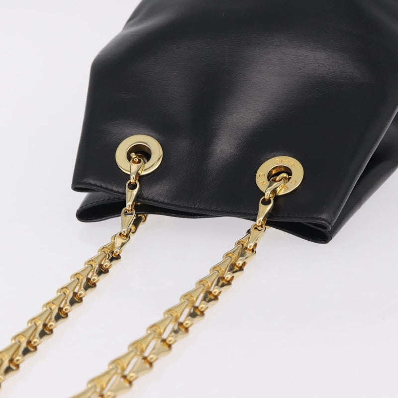 Celine Shoulder Leather Black Bag