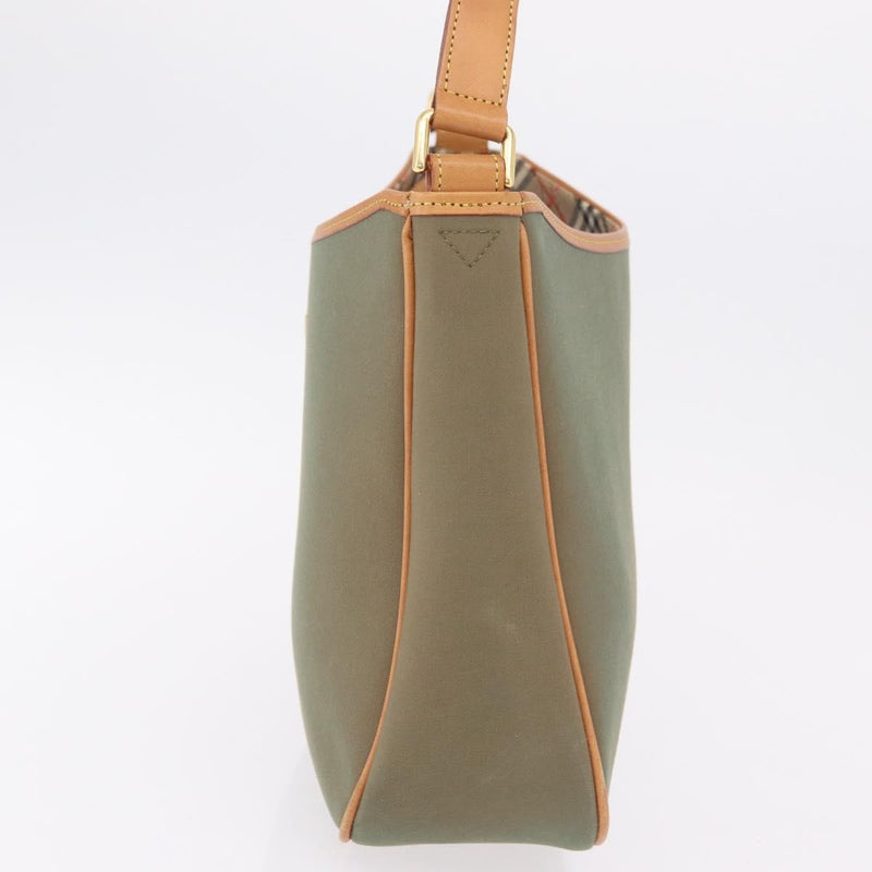 Burberry Shoulder Bag Nova Check Coated Canvas Khaki