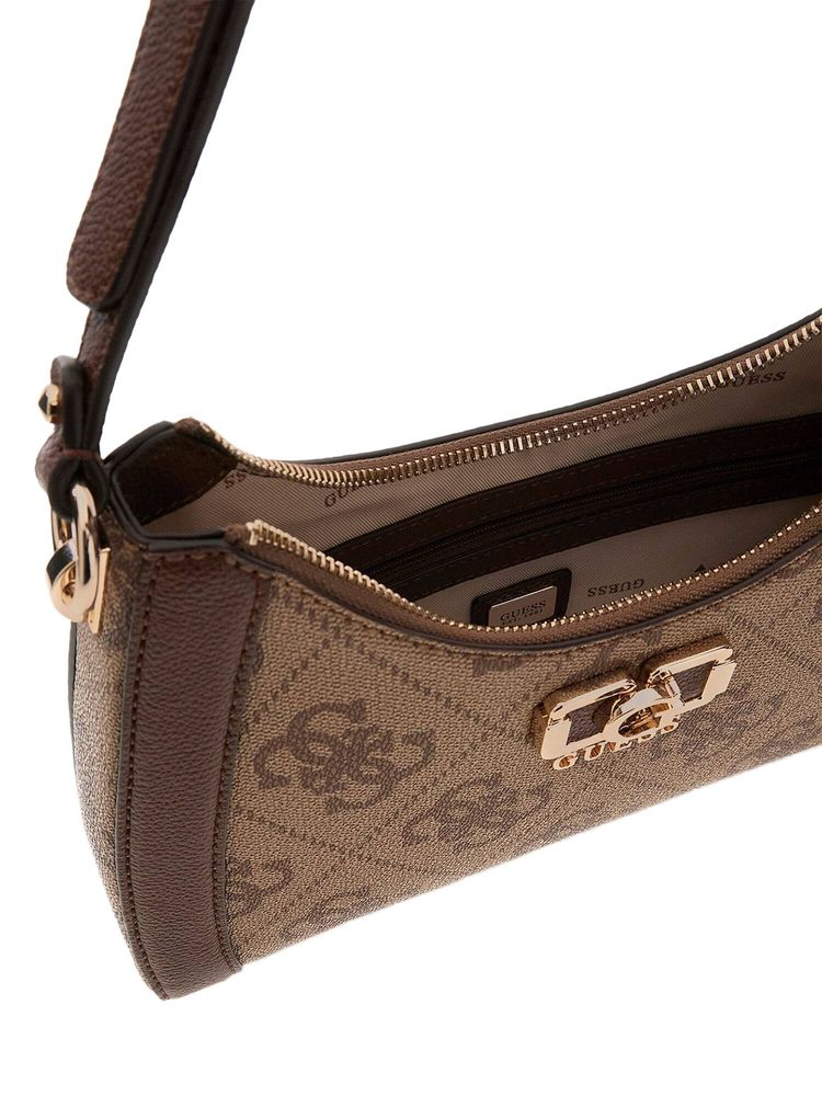 Guess Karnilla Shoulder Bag — Brown Polyurethane