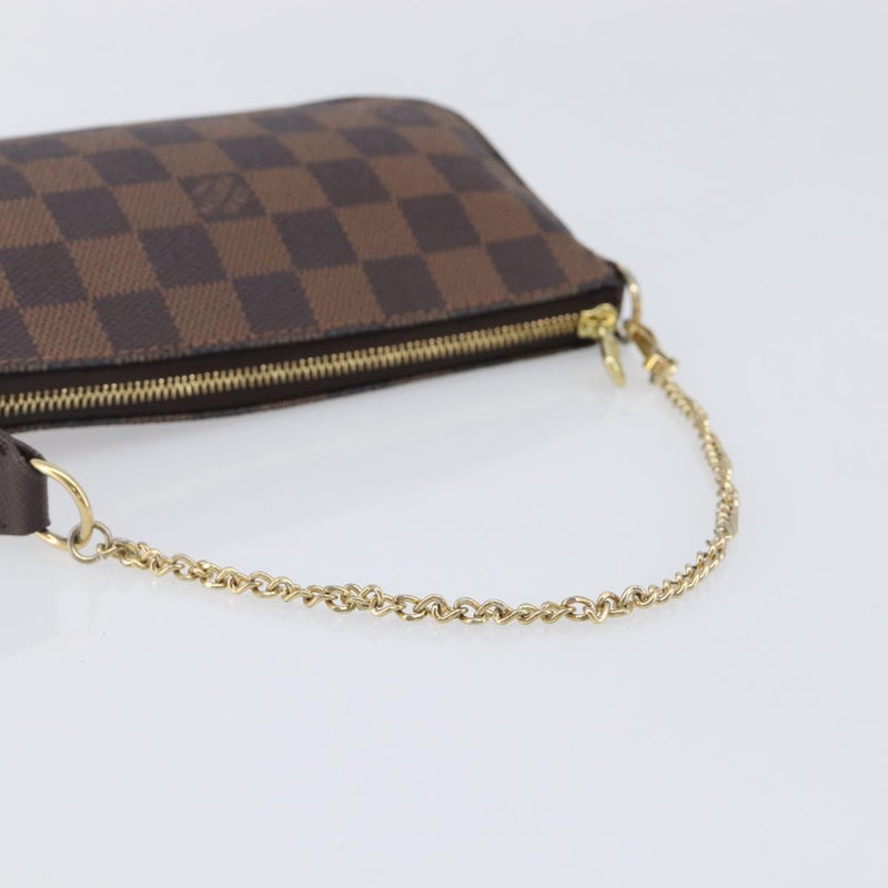 Louis Vuitton Pochette Accessoires Damier Ebene Brown Canvas Bag