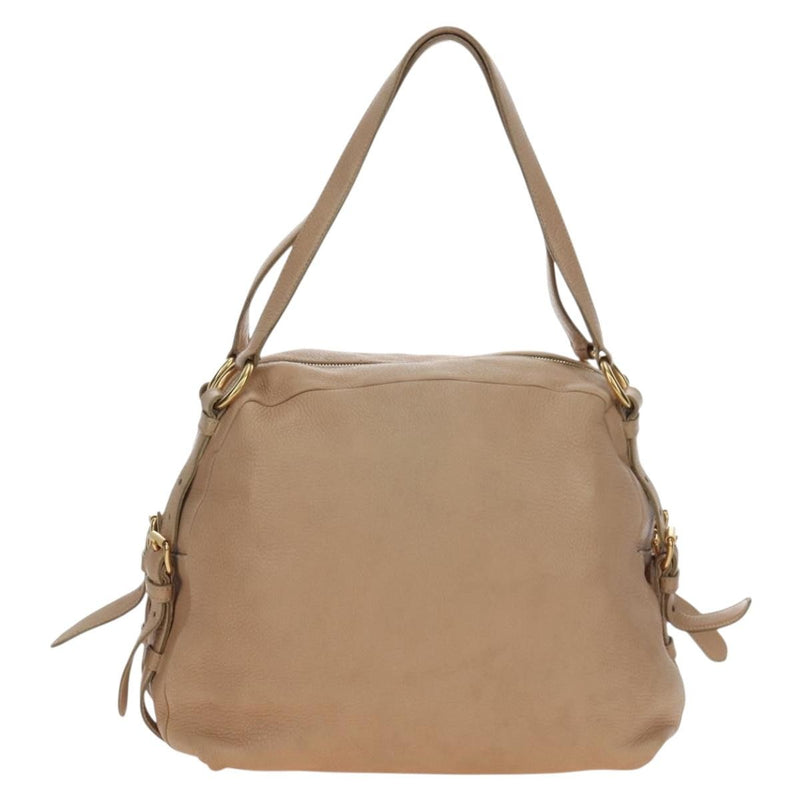 Prada Tote Leather Beige