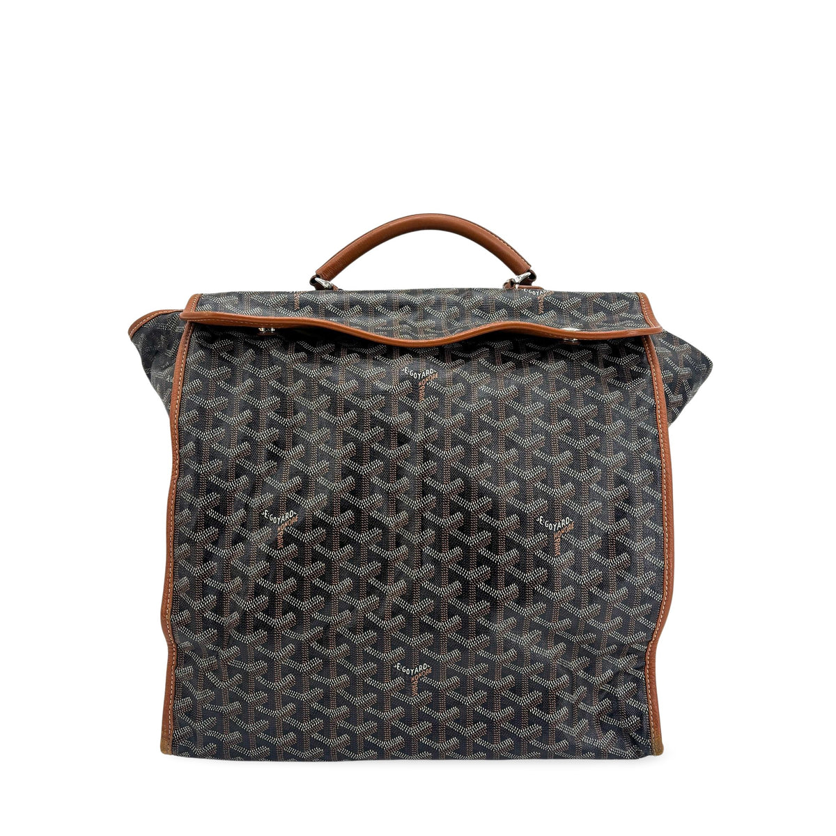 Goyard Saint Leger Briefcase Coated Canvas Black Bag