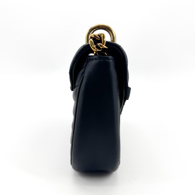 Louis Vuitton New Wave Chain Quilted Leather Black Bag