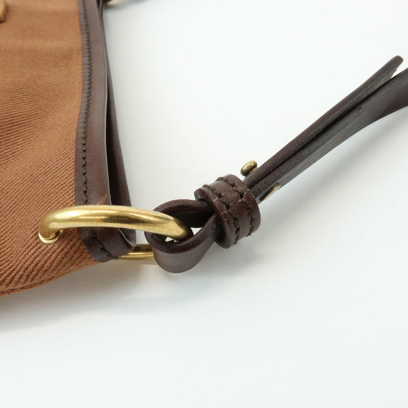 Saint Laurent Kahara Cassandra Canvas Brown Bag