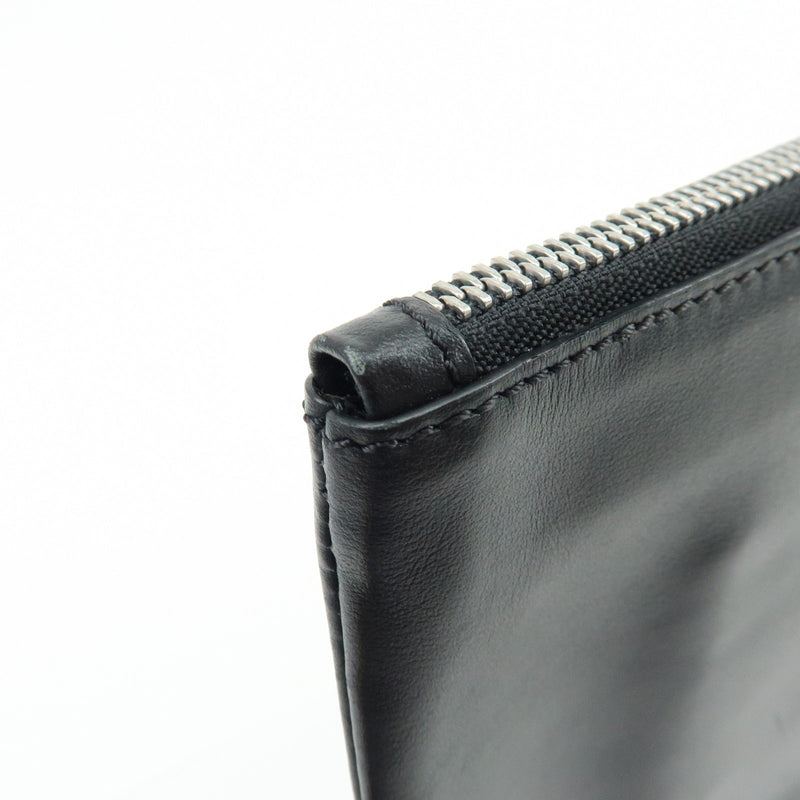 Burberry Logo Zip Printed Leather Black Bag