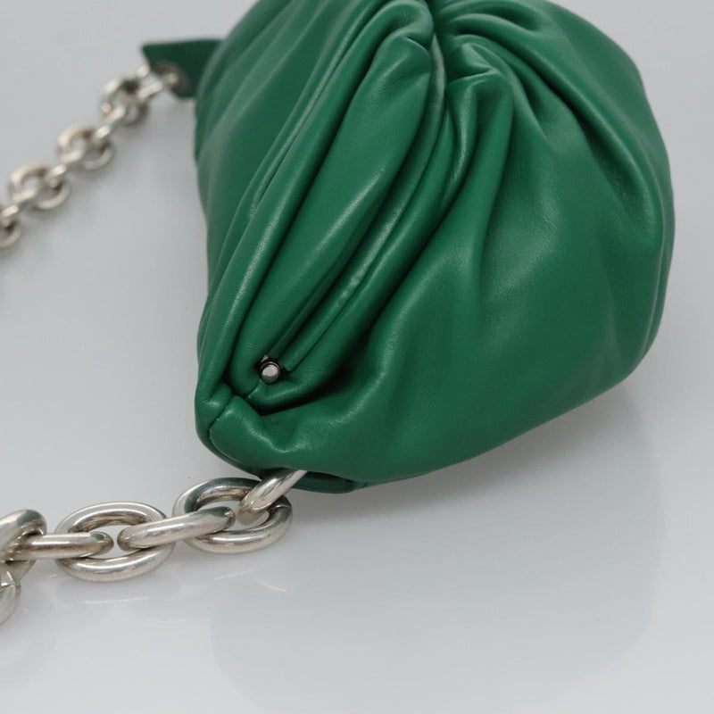 Bottega Veneta The Chain Pouch Leather Green