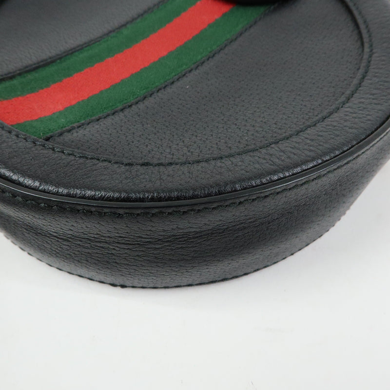 Gucci Ophidia Round Leather Black Bag