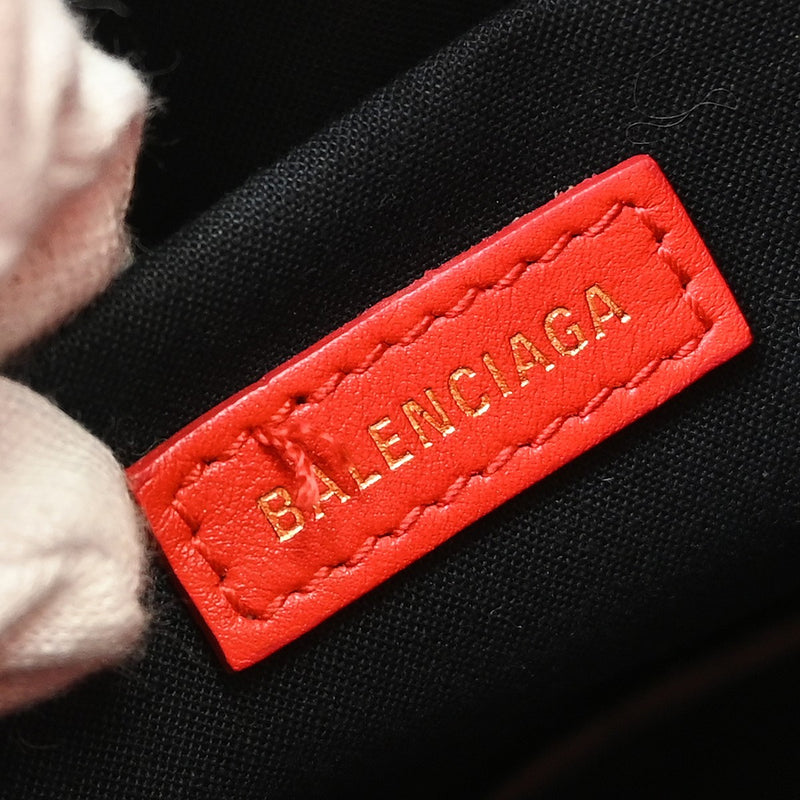 Balenciaga Touch B. Bucket Quilted Leather Red Bag
