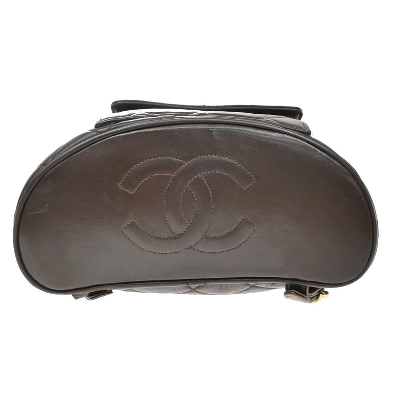 Chanel Duma Drawstring Quilted Leather Brown Bag