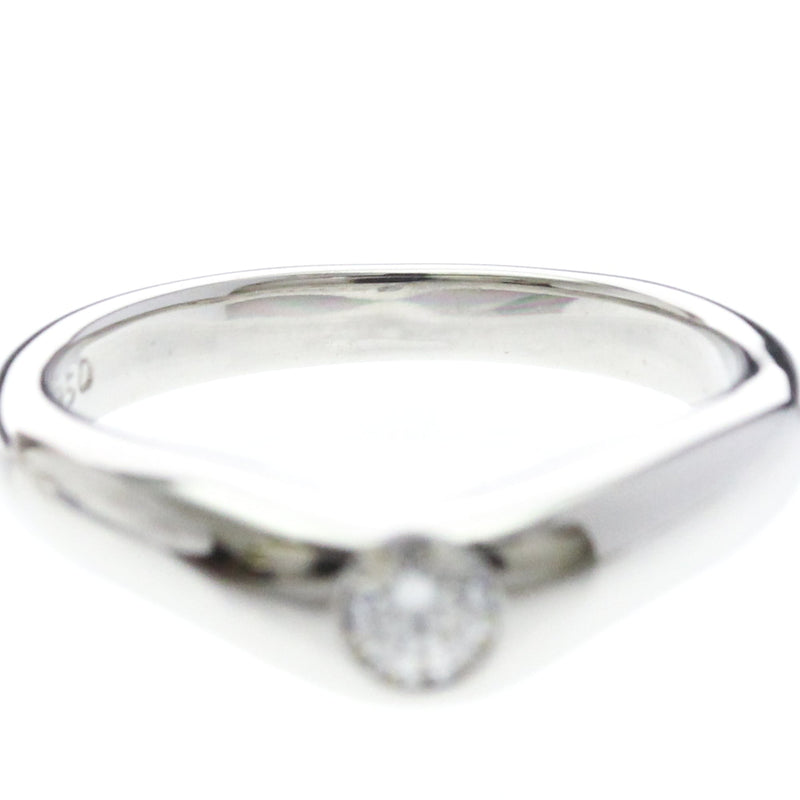 Tiffany & Co. Elsa Peretti Curved Wedding Band Platinum With Diamonds Silver Bijoux