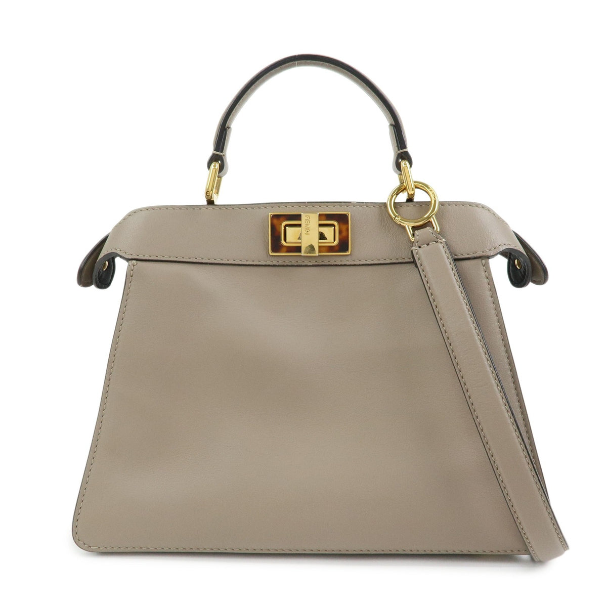 Fendi Peekaboo Iseeu Leather Gray Bag