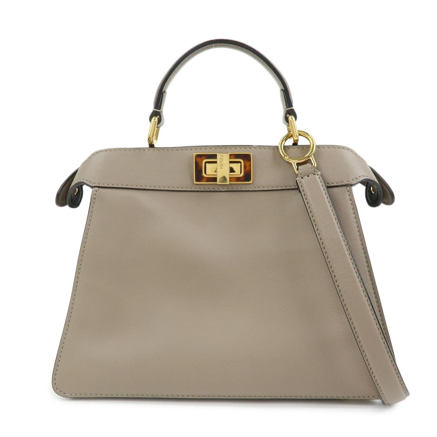 Fendi Peekaboo Iseeu Leather Gray Bag