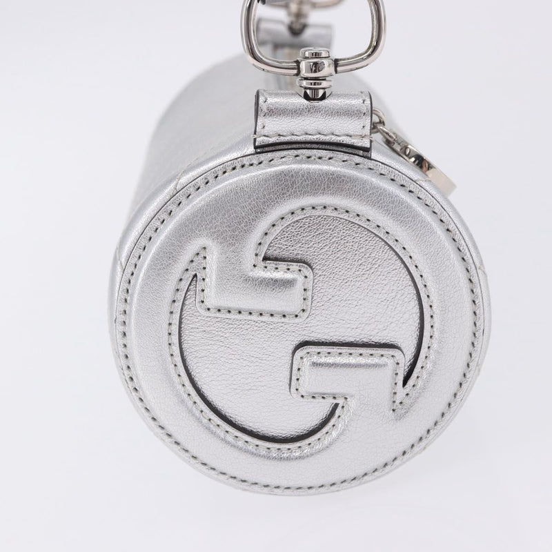 Gucci Blondie Diagonal Quilted Leather Silver Bag