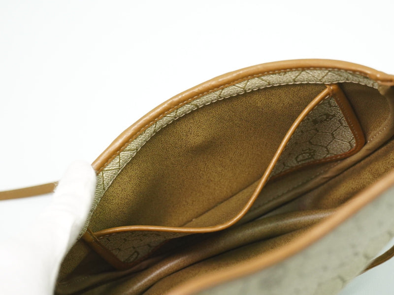 Christian Dior Vintage Honeycomb Canvas Beige Bag