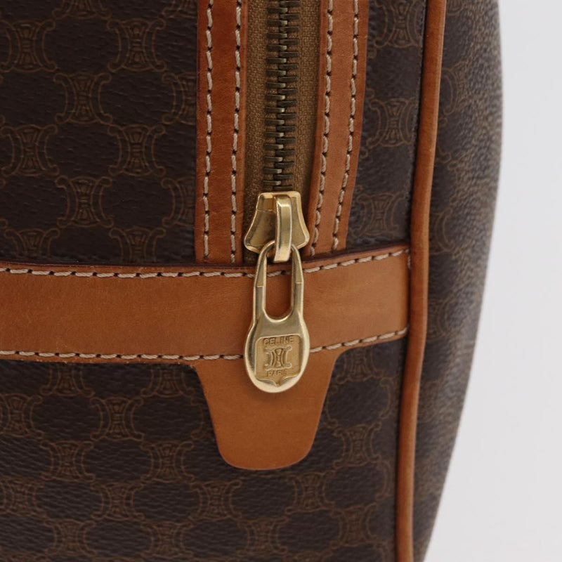 Celine Backpack Leather Brown Canvas
