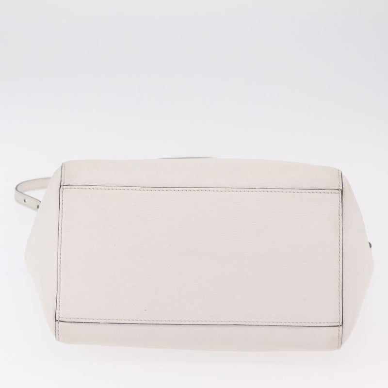 Miu Miu Madras Front Zip Leather White Bag