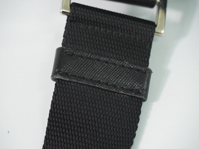 Prada Front Pocket Messenger Quilted Tessuto Black Nylon