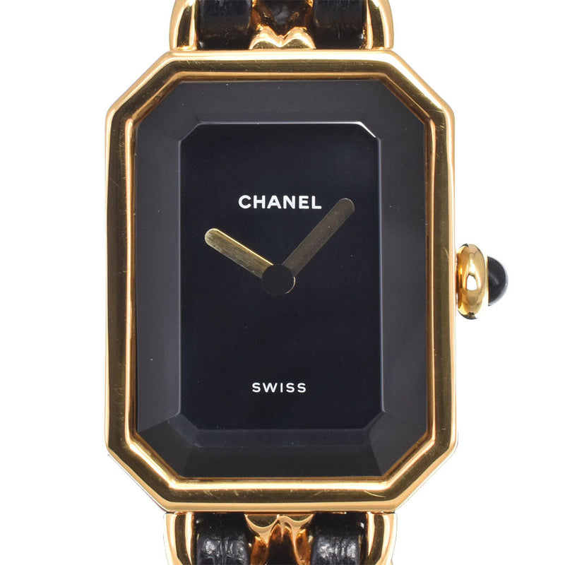 Chanel Premiere Rock Quartz Plated Metal And Leather Watches