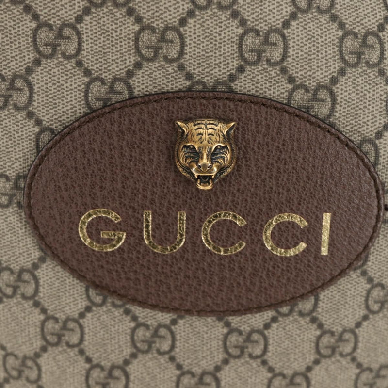 Gucci Neo Vintage Drawstring Bucket Gg Coated Canvas Beige Bag